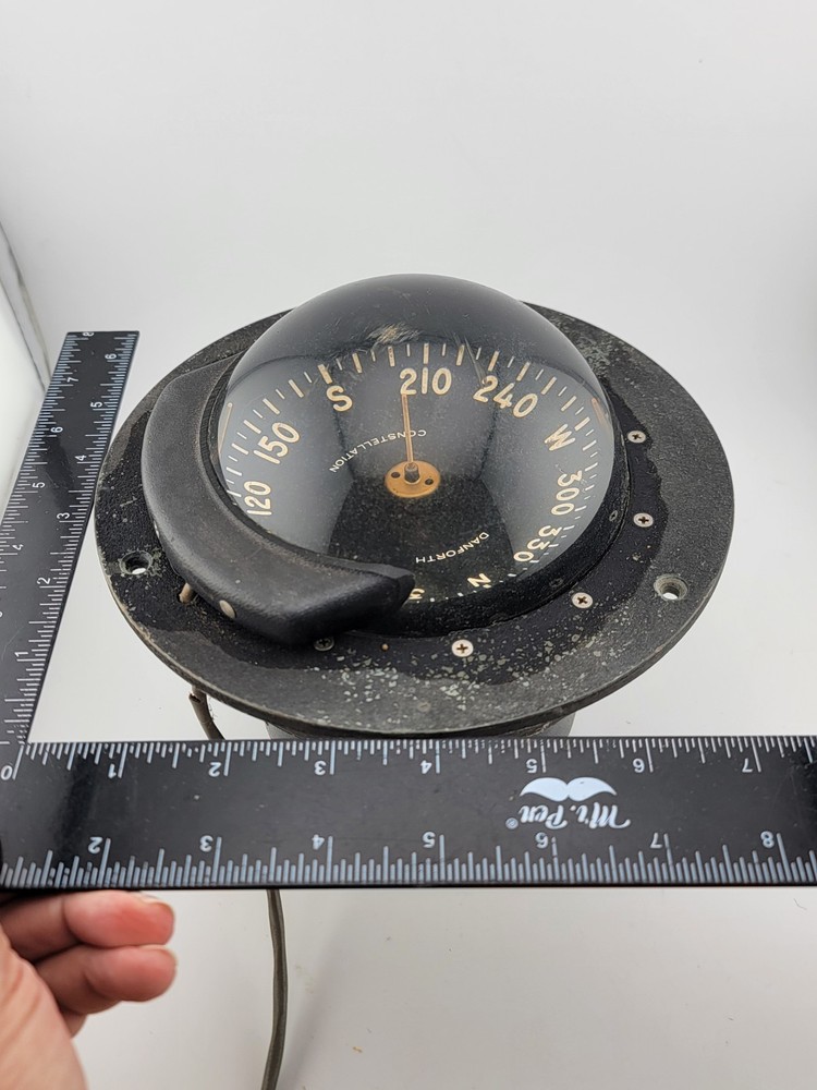 VINTAGE DANFORTH CONSTELLATION 6" MARINE BOAT HIGH SPEED COMPASS. UNTESTED.