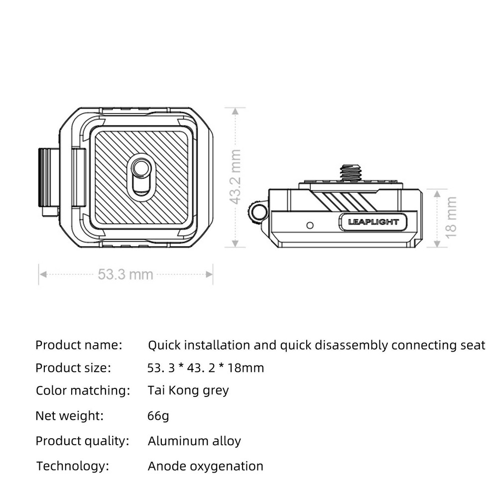 Standard Quick Release Clamp Adapter Plate Mount For Arca Camera Tripod Set US