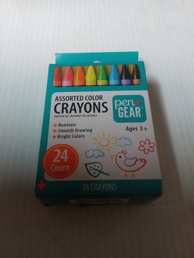 Pen+Gear Crayons, Assorted Colors, 24 Count