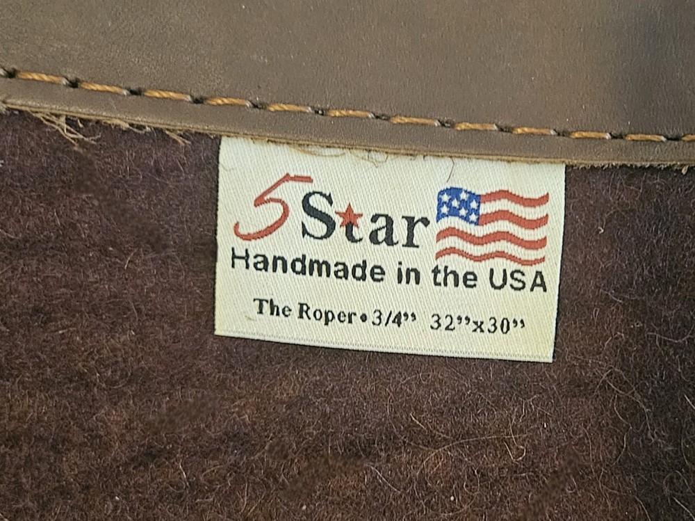 5 Star Roper Wool Saddle Pad Chocolate Turquoise