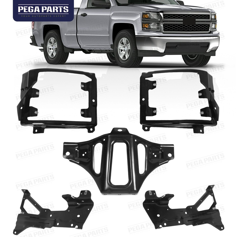For 2016-2018 Chevy Silverado 1500 Front Bumper Support Mount Bracket Set 5Pcs