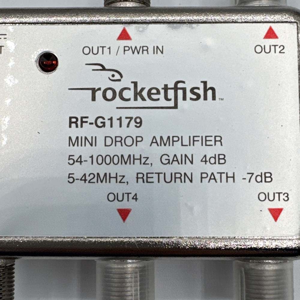 Rocketfish Coaxial Connection Cable Amplifier 1-Input / 4-Output RF-G1179