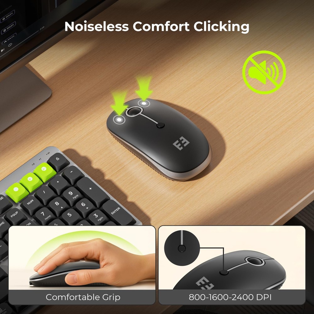 Bluetooth Mechanical Keyboard and , 3 Device Connection Rechargeable and Keyb...