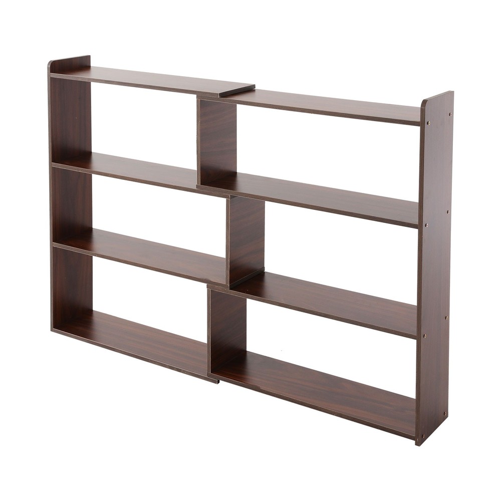 3-Tier Expandable Bookcase Open Storage Shelf Retractable Book Storage Rack