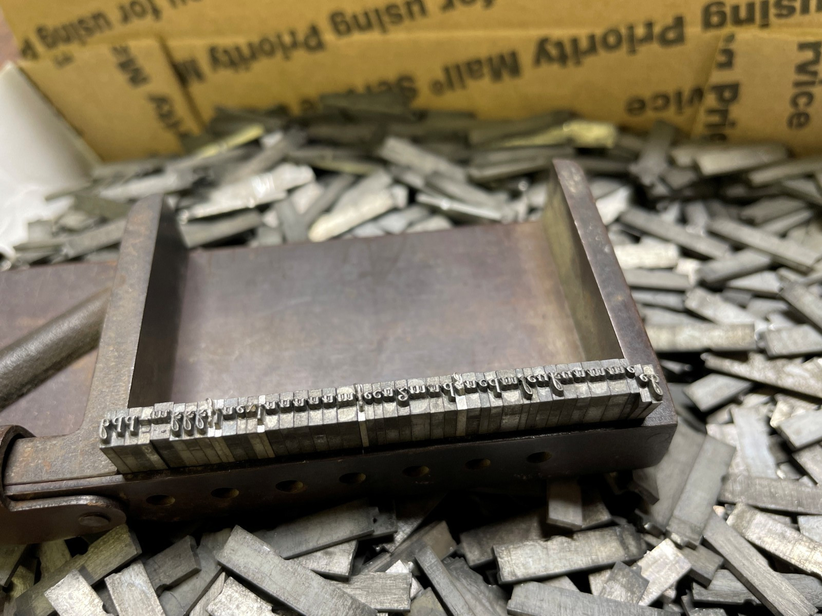 12 pt. Unknown Typeface Lead Letterpress Type Caps & Lower