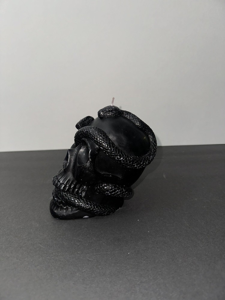 5.1'' Skull and Snake Candle Black - Threshold