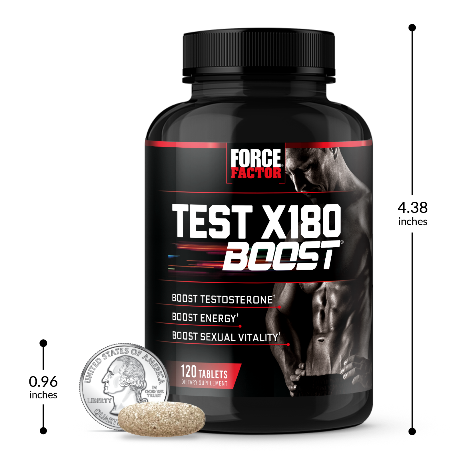 Force Factor Test X180 Boost, Testosterone Booster for Men, Testosteron Pills