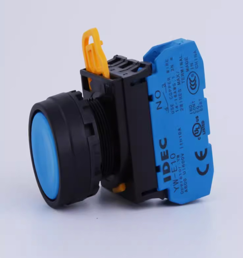 1PC New IDEC Push button switch YW1B-M1E02Y 2NC yellow #LL