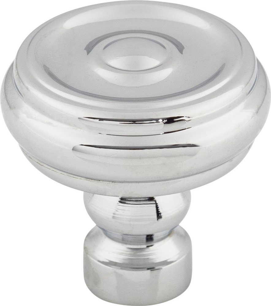 Top Knobs TK882PC Brixton Button Knob 1 1/4" Polished Chrome