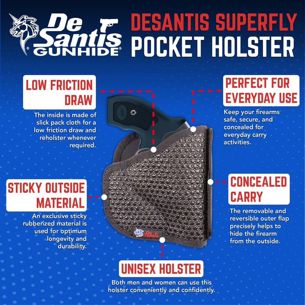 DeSantis Superfly Pocket Holster - Ambidextrous, Concealed Carry