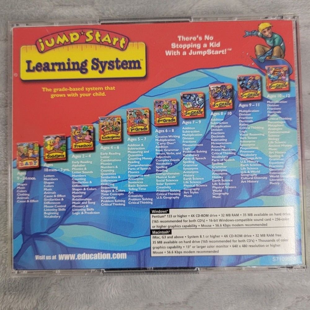 JumpStart 6th Grade Adventures Deluxe 2-CD Set Windows Mac Educational