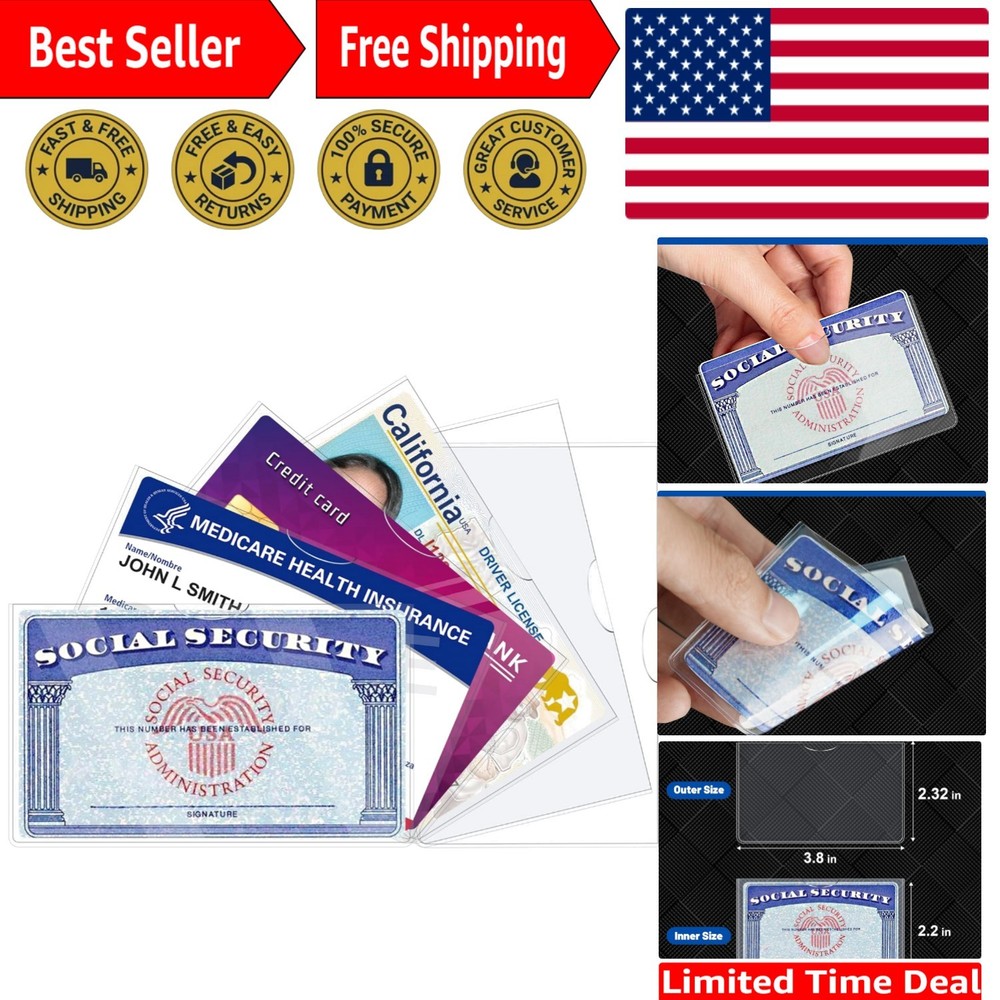 High Transparency 6-Pack Card Protector Sleeves - Waterproof & Durable Design