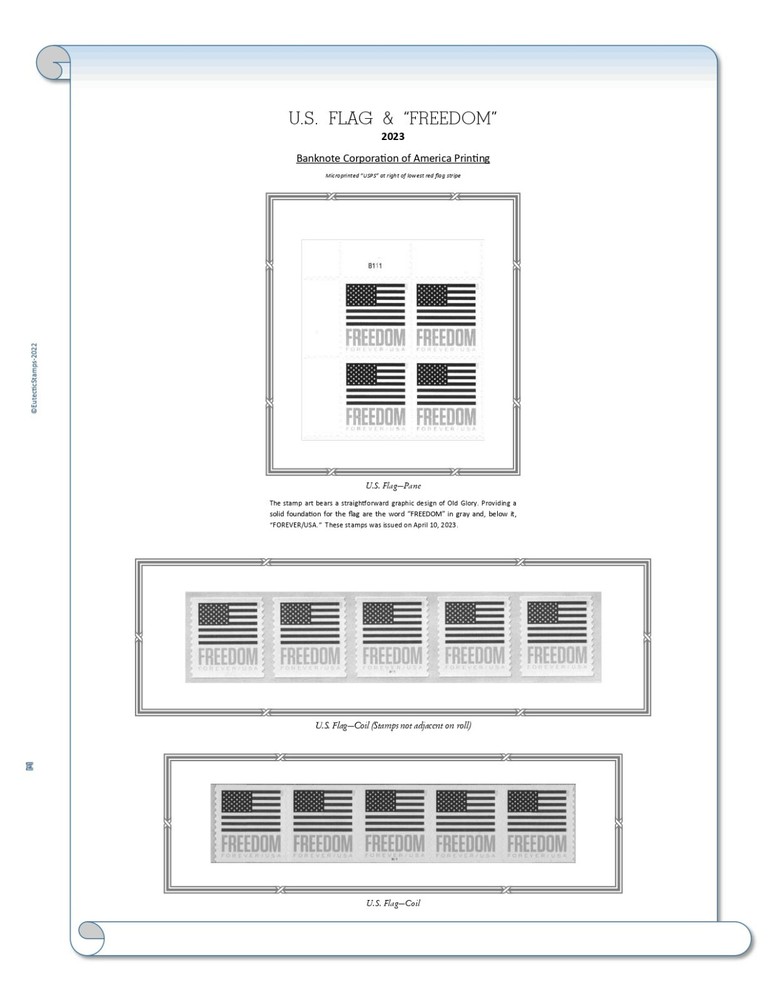 2023 U.S. Regular Issue Plate Block Supplement (White Ace Alternative)