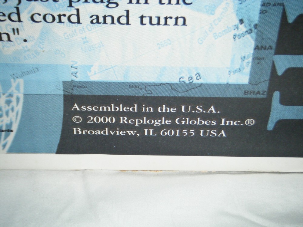 Replogle 2000 Globemaster Illuminated 12" Light Up World Globe