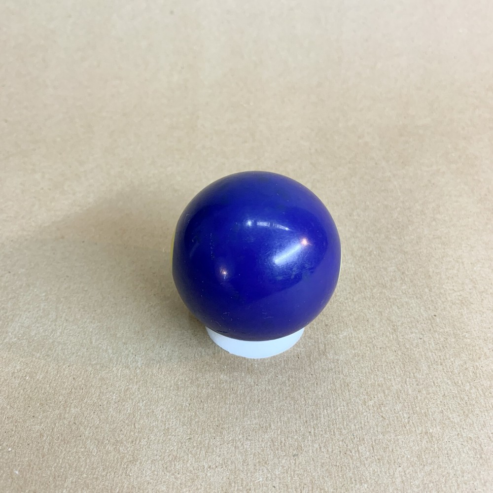 Vintage Bakelite Billiard #2 Solid Blue Pool Ball with Display Stand