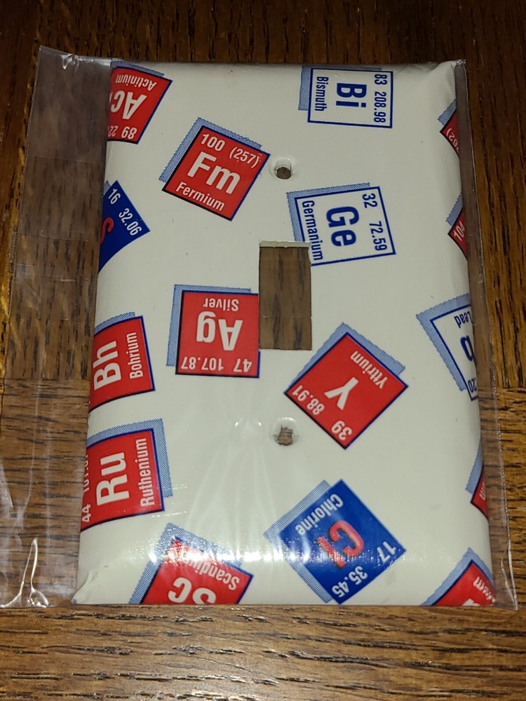 PERIODIC TABLE ELEMENTS CHEMISTRY SCIENCE LIGHT SWITCH PLATE