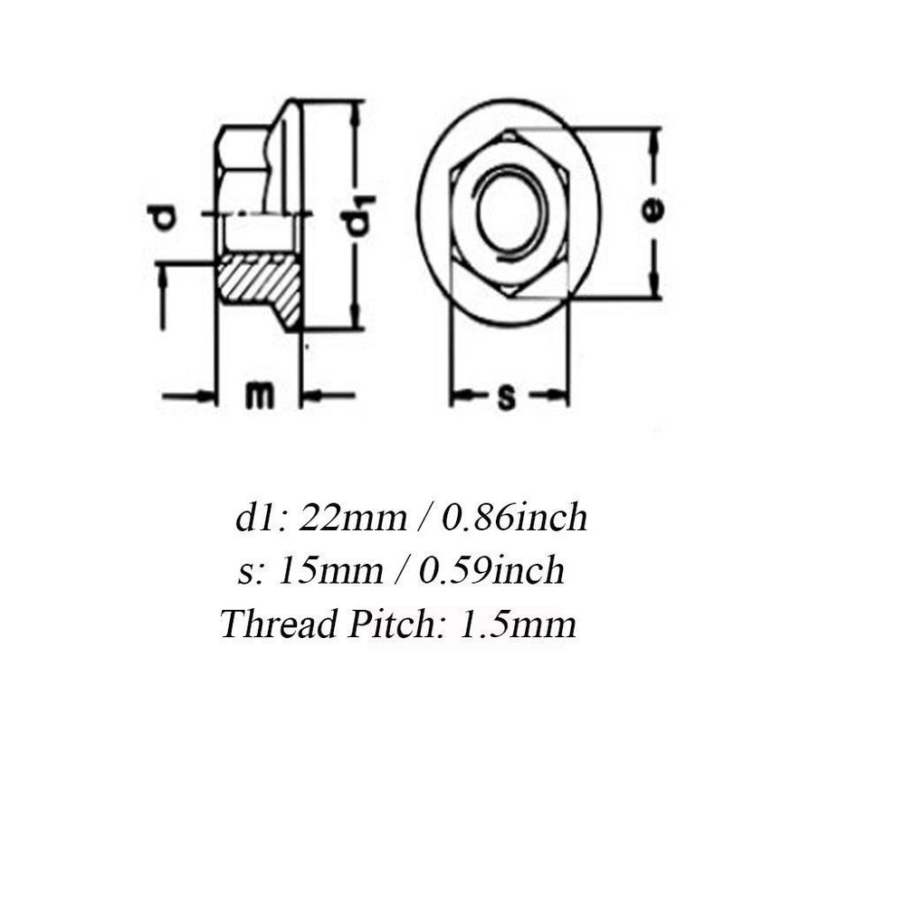 2 Pieces Axle Nuts - Flange Nut Screw - Lightweight &