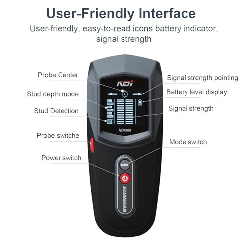 ND0988 Stud Detector – Precise Wall Scanner for Wood Stud Detection with