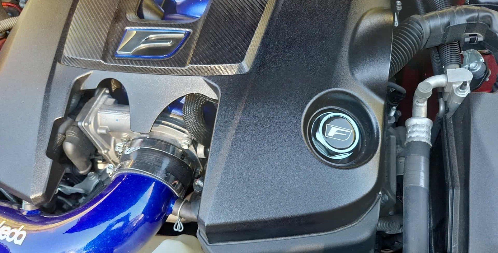 Rated F Blue Billet Aluminum Oil Cap Fits Lexus RCF iSF GSF LC500 IS500