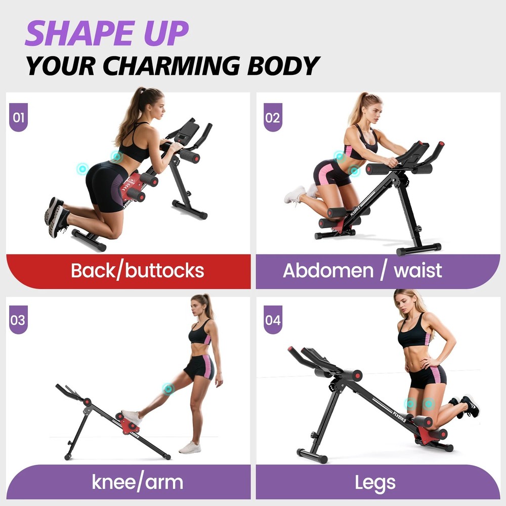 Adjustable Ab Workout Equipment Full Body Strength Training Foldable Waist