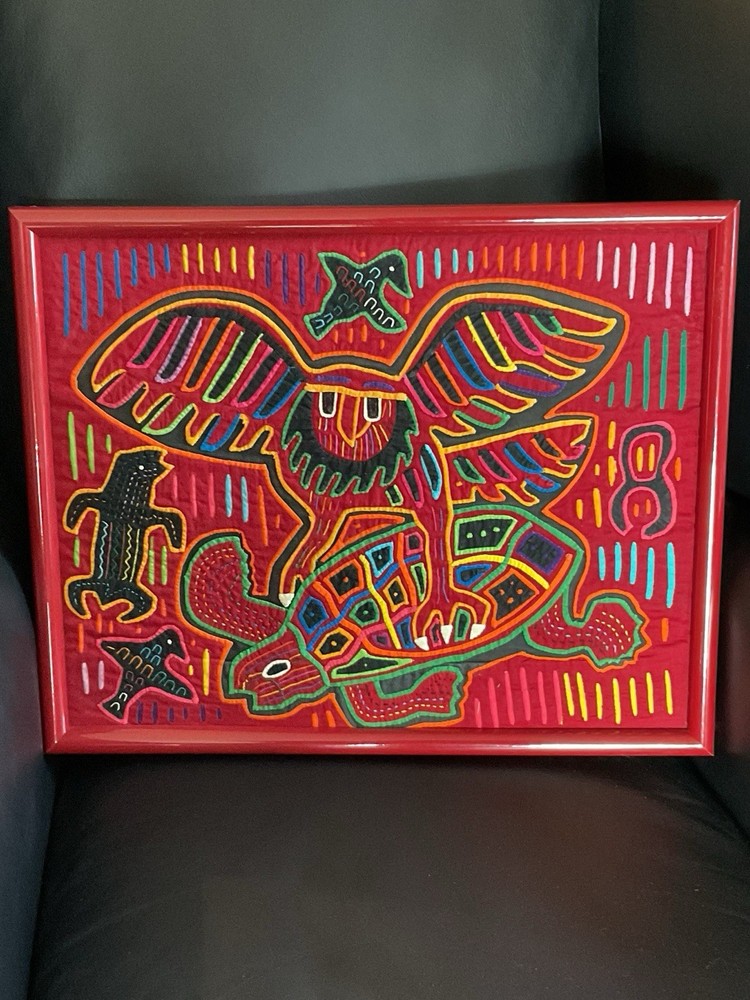 Framed Mola Kuna Native