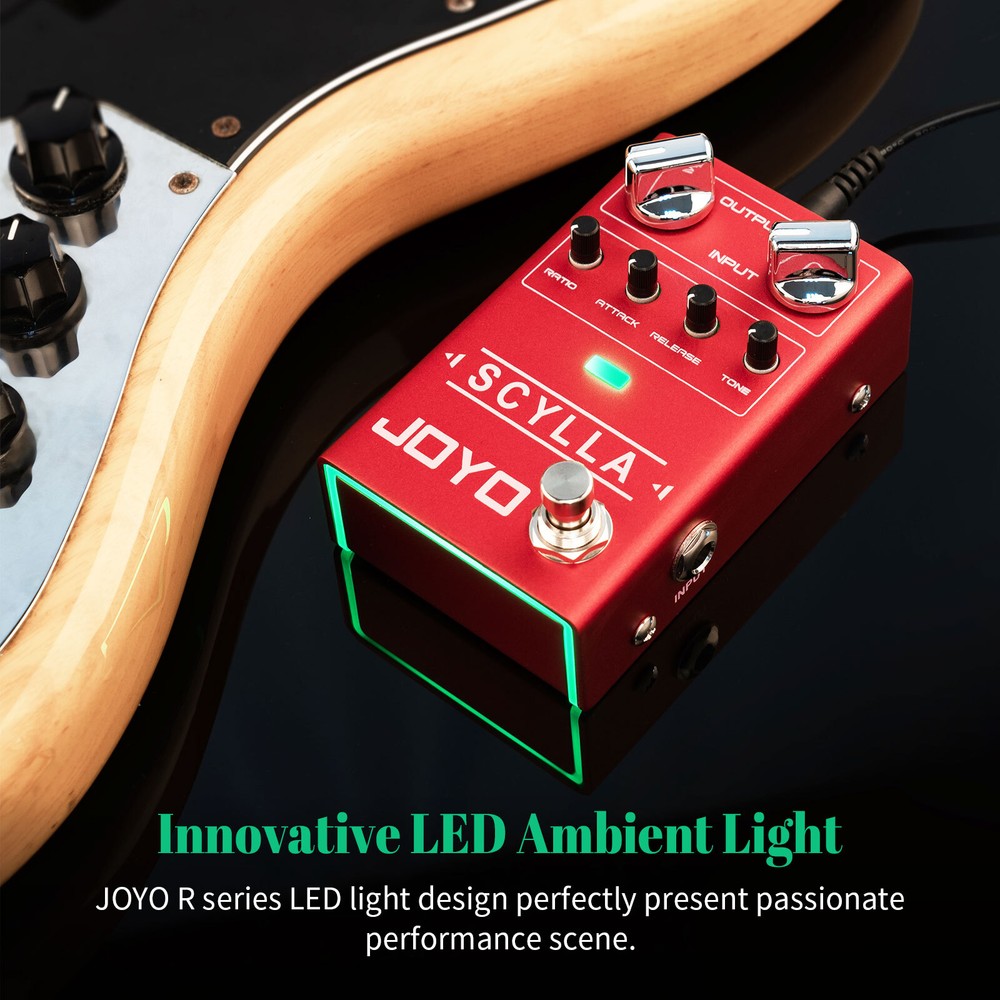 JOYO Compressor Pedal with Precise Knobs Low Noise FOR Electric Guitar Bass