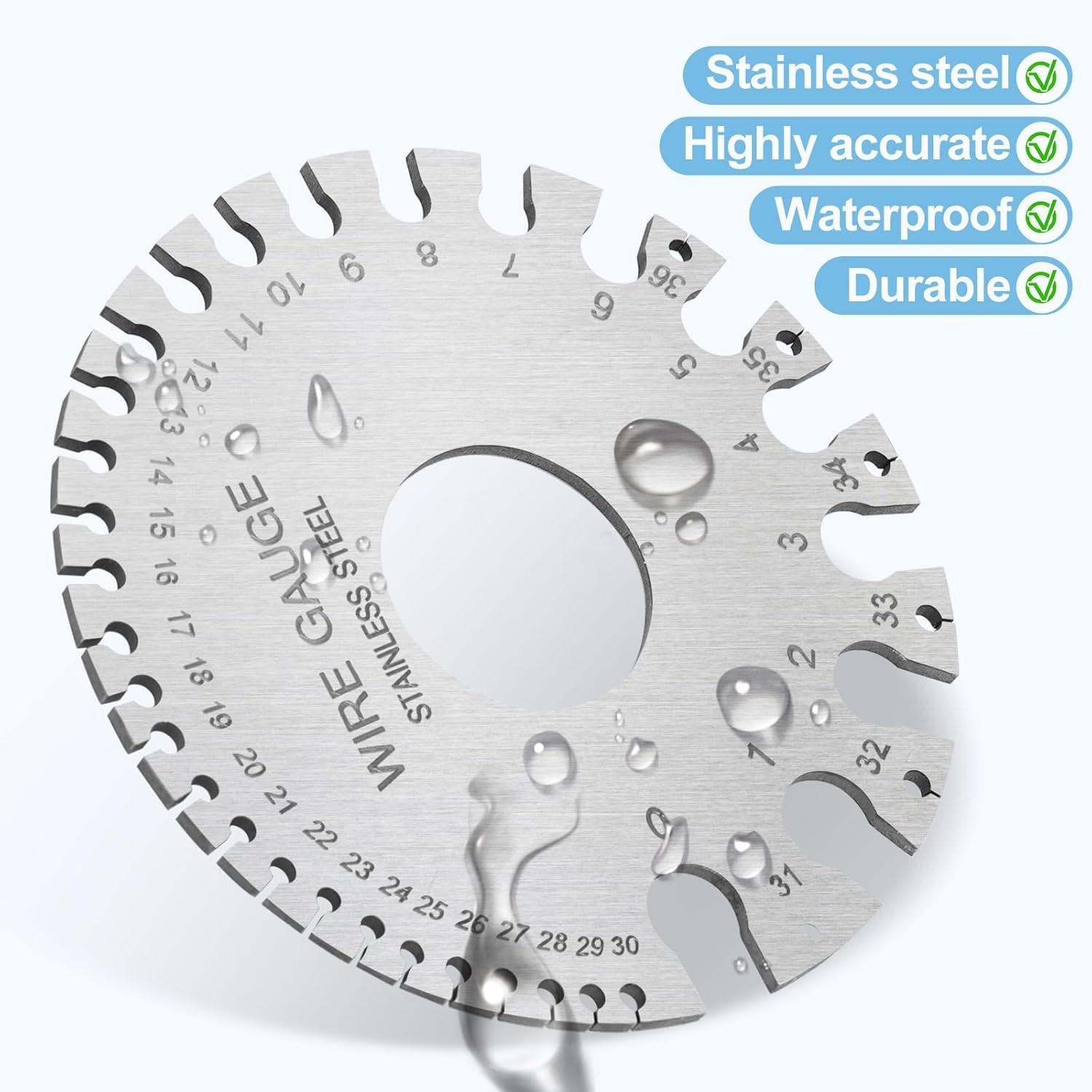 2Pcs Metal Gauge Thickness Tool Wire Gauges Size for Welding Highly Accurate