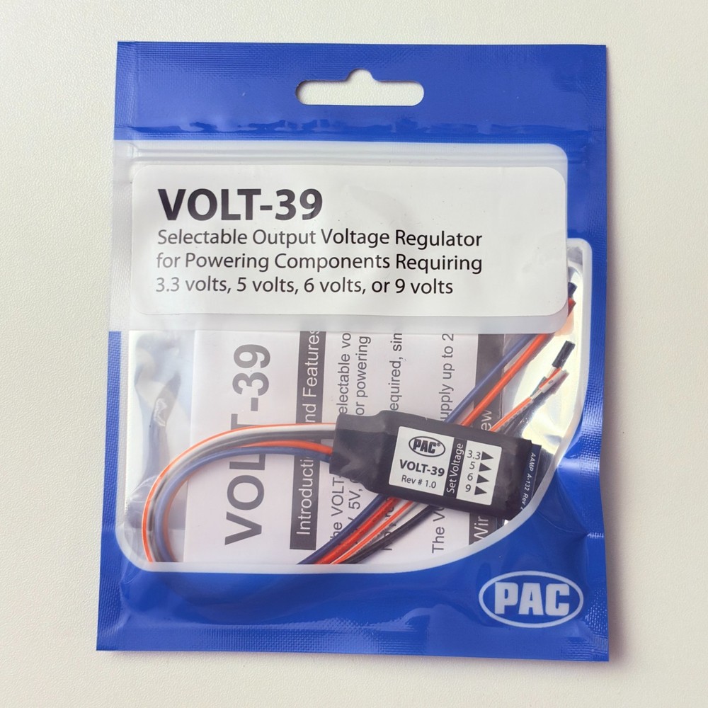 PAC VOLT-39 Selectable Output Voltage Regulator 3.3V 5V 6V 9V