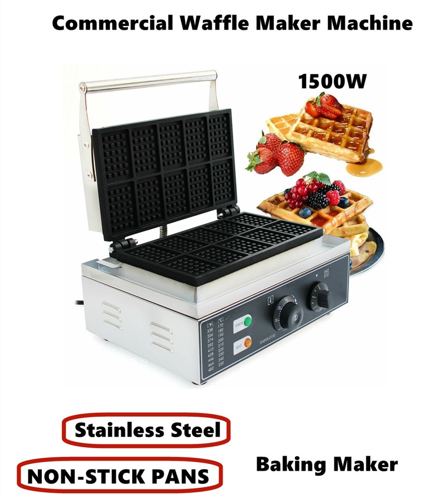 Nonstick Commercial Waffle Maker Baking Machine Electric Baking Waffles Machine