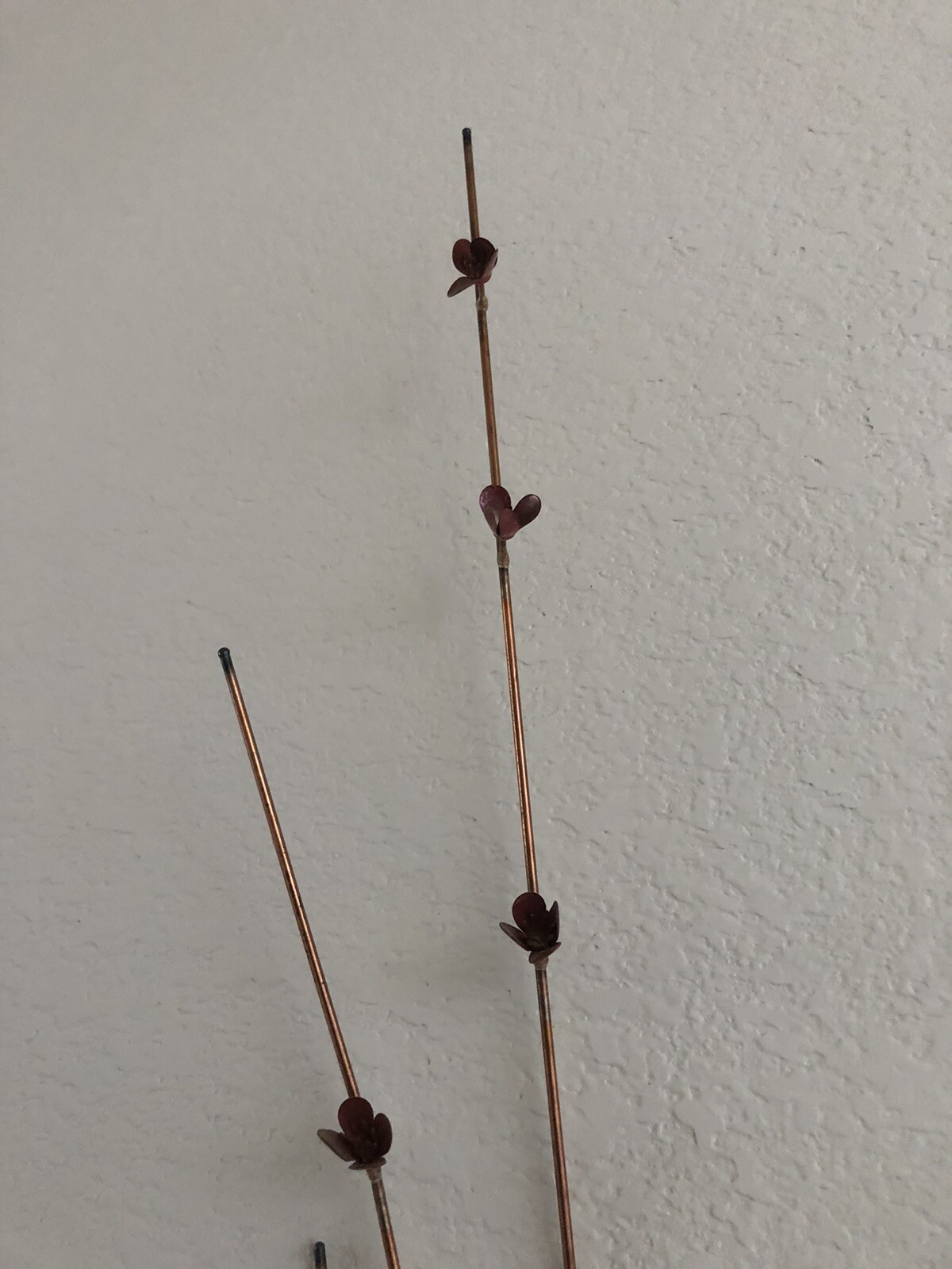 Lovely BUTTERFLY  FLOWER WALL SCULPTURE Bovano of Cheshire Copper Enamel Metal