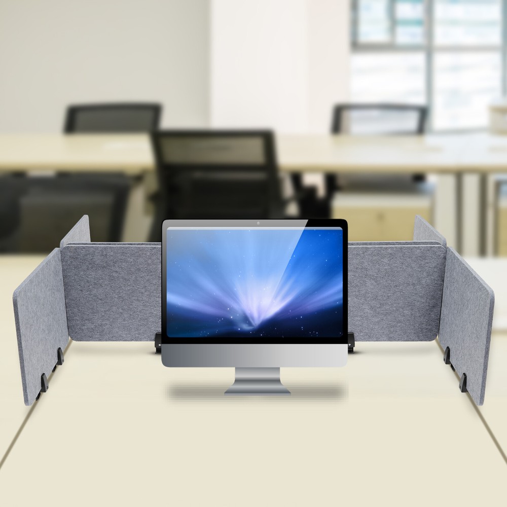 Clamp-On Acoustic Desk Divider Privacy Panel for Productive Workspaces