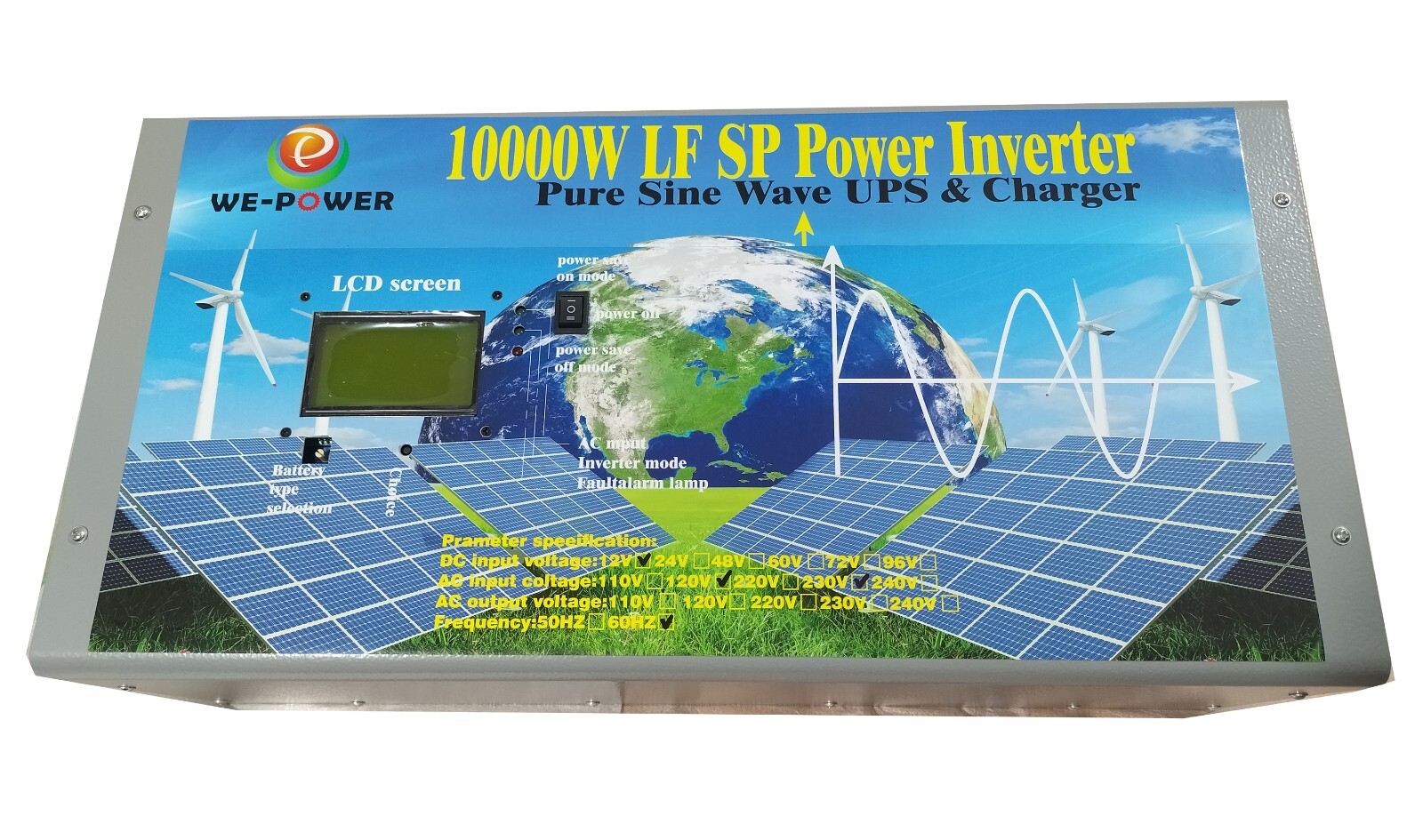 10000W SP Pure Sine Wave Solar Power Inverter 48VDC/110V,220VAC LCD/UPS/Charger