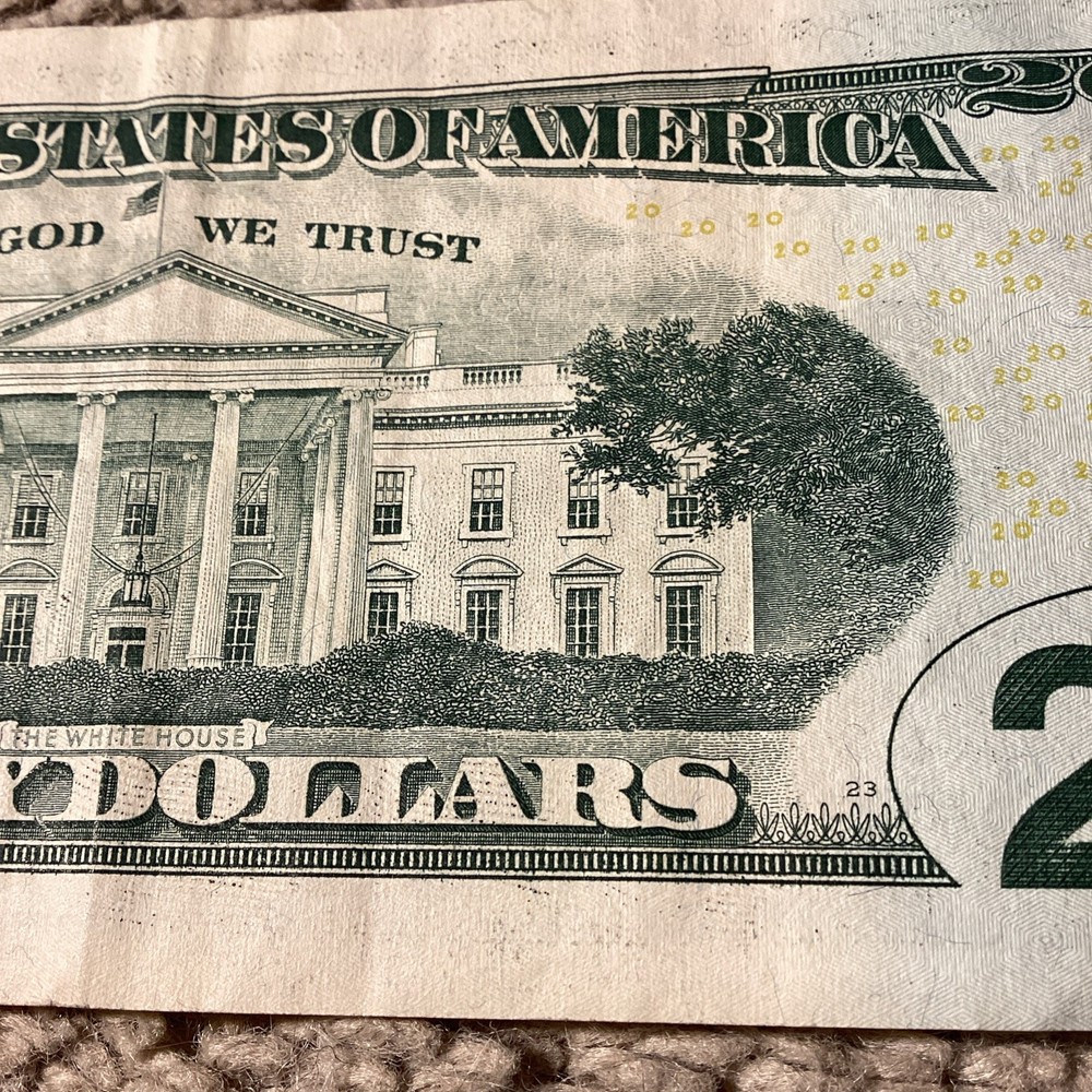 20 Dollar Bill Error, 20$ Ink Error 2017 PB06477883
