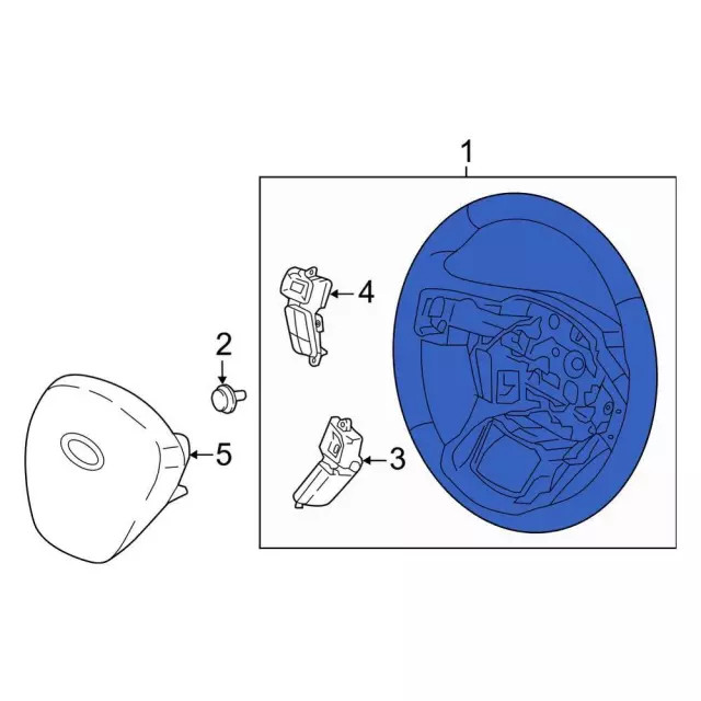 Genuine Ford Steering Wheel HC3Z3600BB