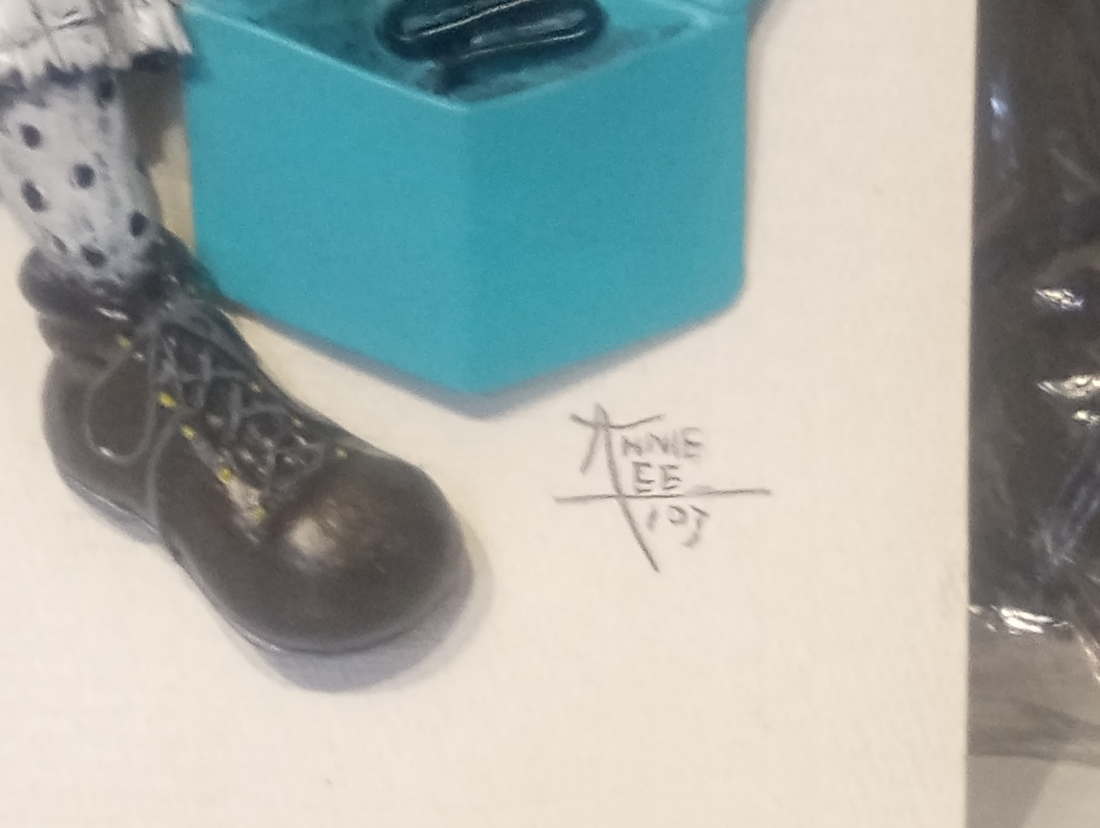 Vintage Annie Lee Red Ball and Butterflies CLOWN GUITAR CERAMIC WALL PLAQUE