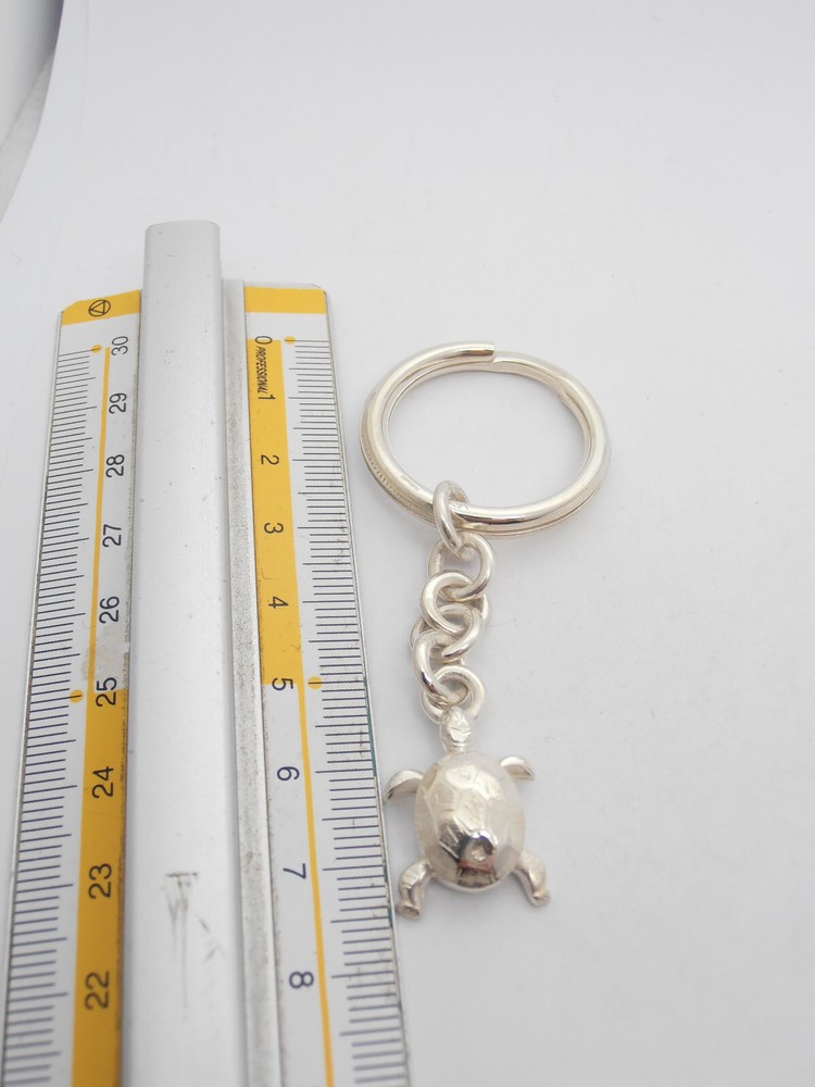 Turtle: 925 Silver Keychain - Reptile - Turtle
