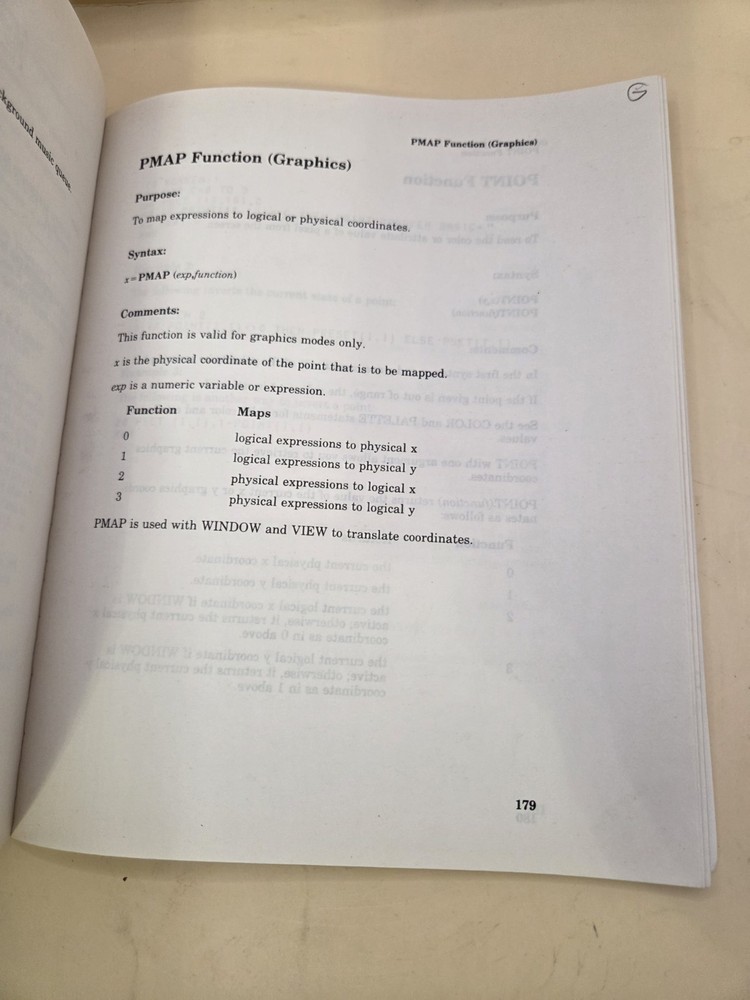 1987 Microsoft GW-Basic User's Guide And User's Reference Softcover