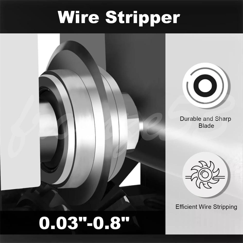 Manual Wire Stripping Machine Drill Powered Hand Crank Wire Stripper Tool 1-25MM