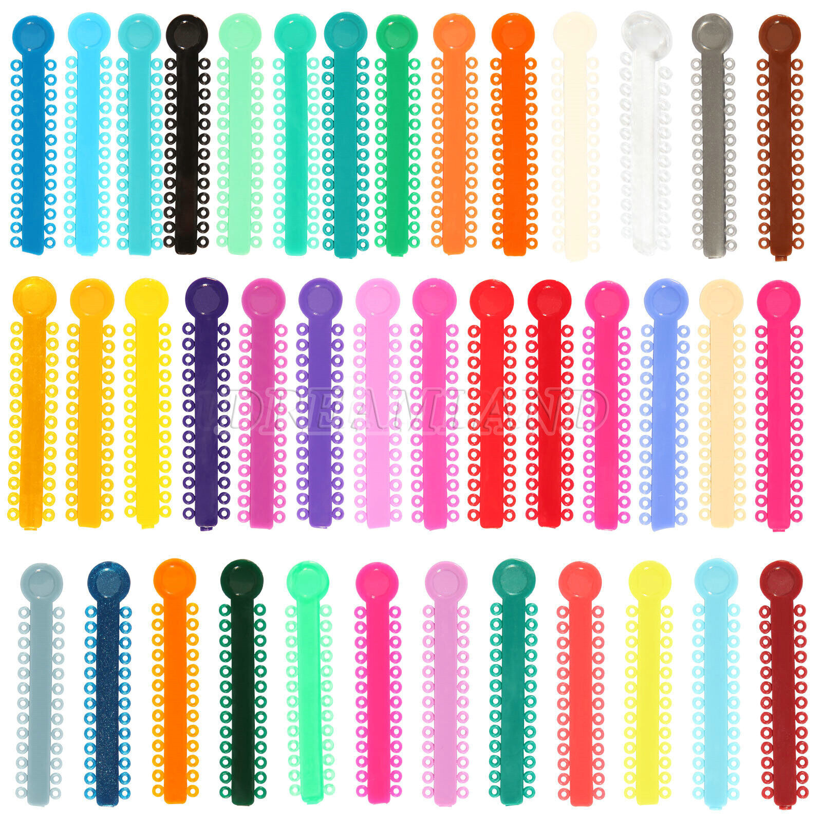 1040 Unids / bolsa Dental Lazos De Ligadura Elástica De Ortodoncia 43 Colores
