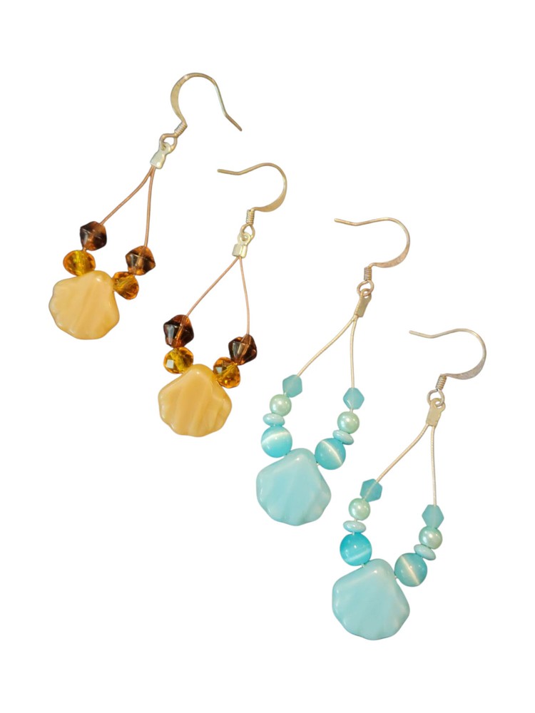 Handcrafted Teardrop Dangle Earrings – Glass Beads, Assorted Styles