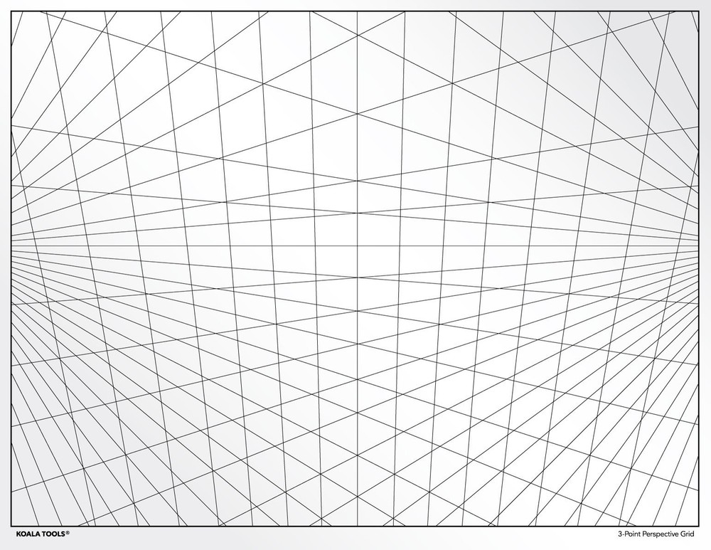 Perspective Grid Transparency Sheets 8.5 x 11 Set