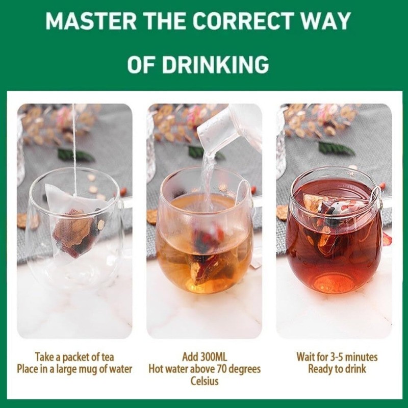 30pcs Ginseng six treasure tea , Kidney tea ,liver tea , red date kidney health