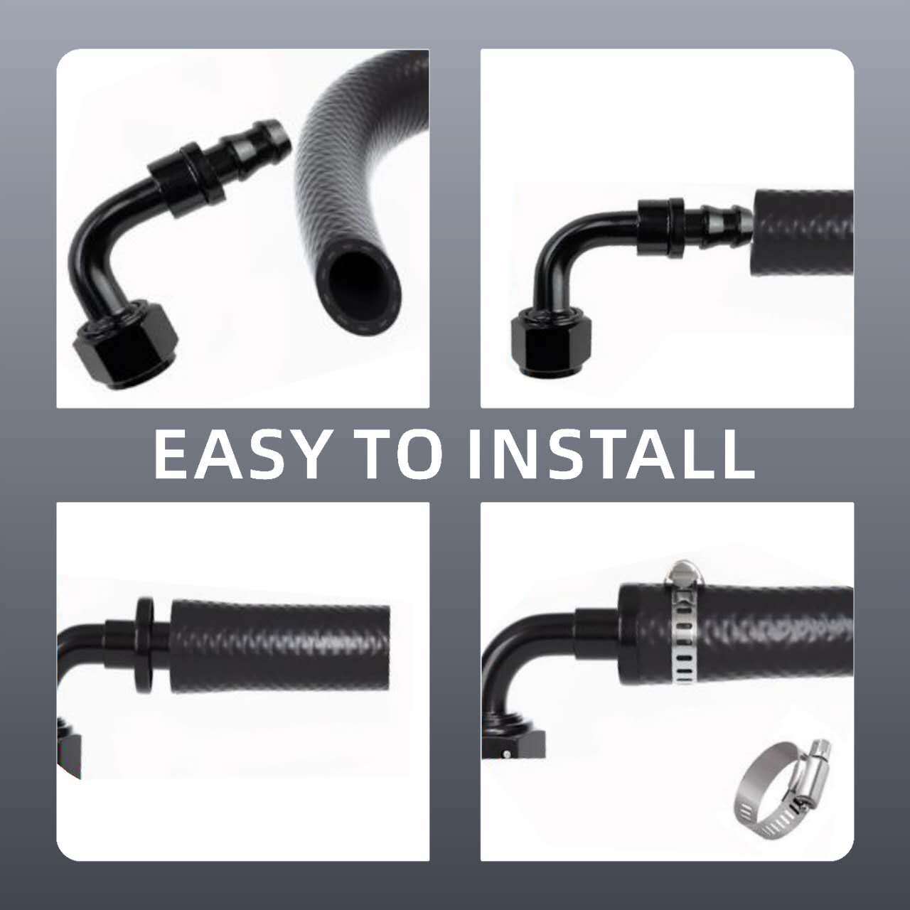 Nitrile Rubber (NBR) EFI Fuel Injection Line Hose Flexible braided Gas Line