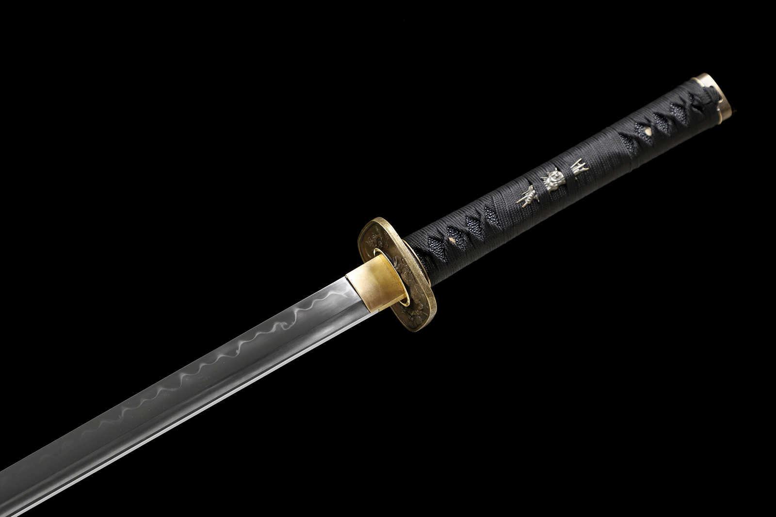 Ninja T10 Steel Clay Tempered Japanese Samurai Straight Sword Katana Full Tang