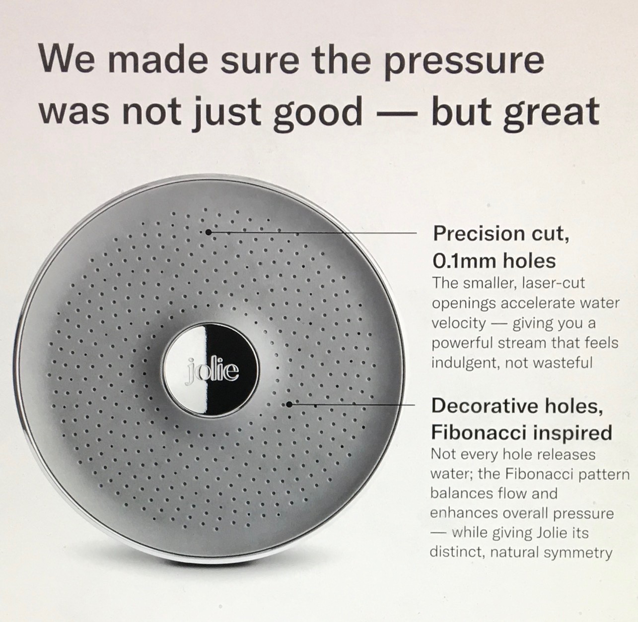 THE JOLIE Filtered Showerhead, W/Filter System, High Pressure (Modern Chrome)