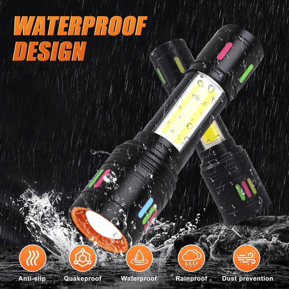 2Pack 99000000LM Super Bright LED Tactical Flashlight Rechargeable Flashlights