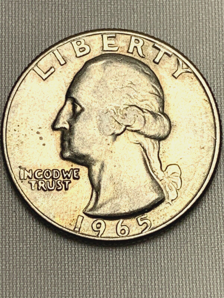 1965 quarter p mint mark error