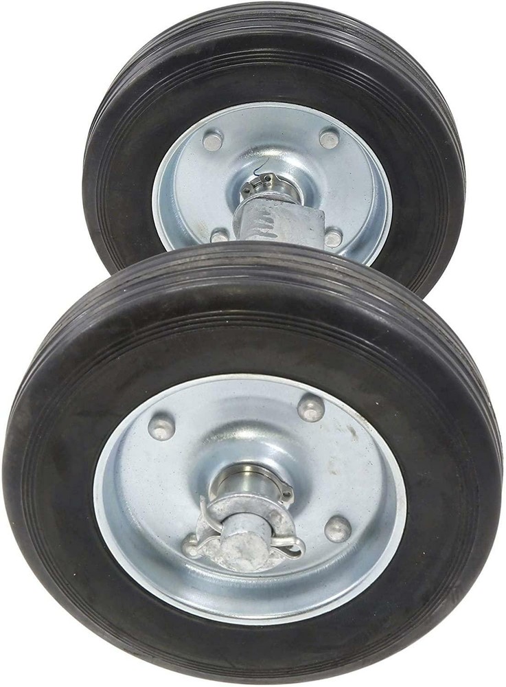 Chain Link Double Wheel Carrier w/ 6" Solid Rubber Wheels for Sliding Gates