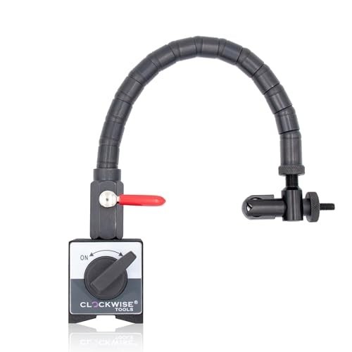 Magnetic Base Stand with Flexible Arm for Digital Dial Indicators - 176lbs Pull