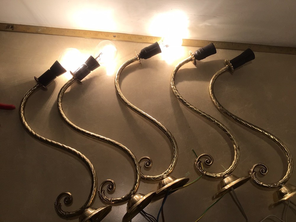 1 Vintage Brass Wall Lights ￼